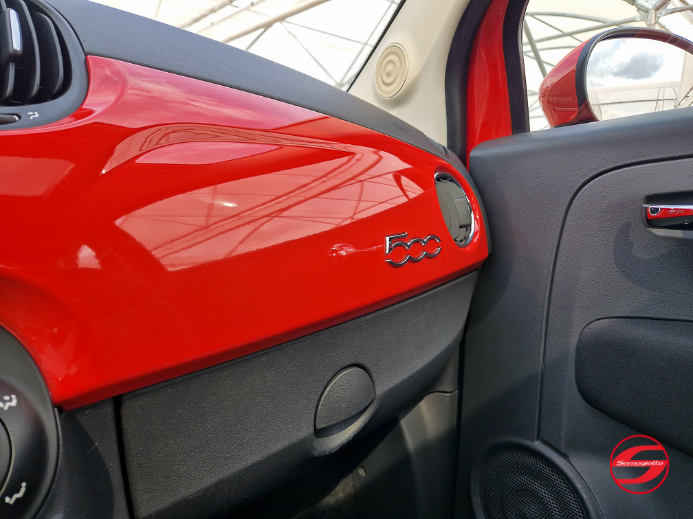 Fiat 500 1.2 69cv Lounge | Tetto apribile | Rosso Corallo