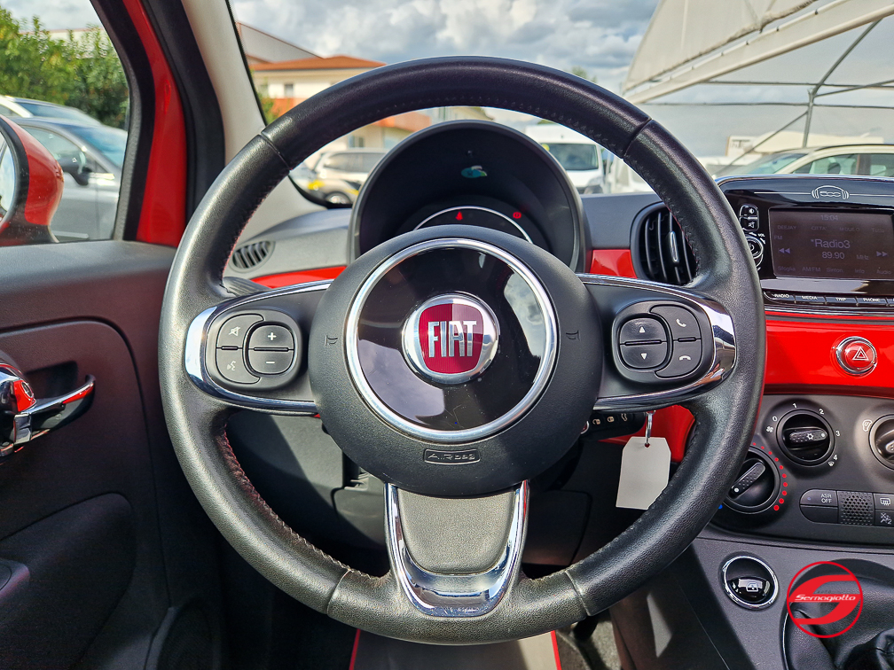 Fiat 500 1.2 69cv Lounge | Tetto apribile | Rosso Corallo