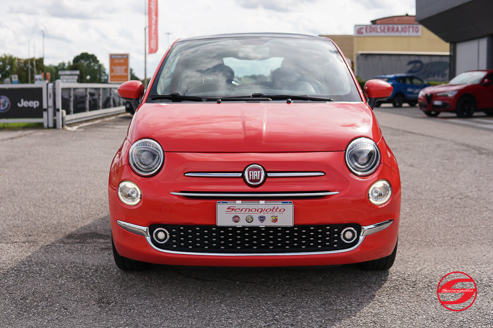 Fiat 500 1.2 69cv Lounge | Tetto apribile | Rosso Corallo