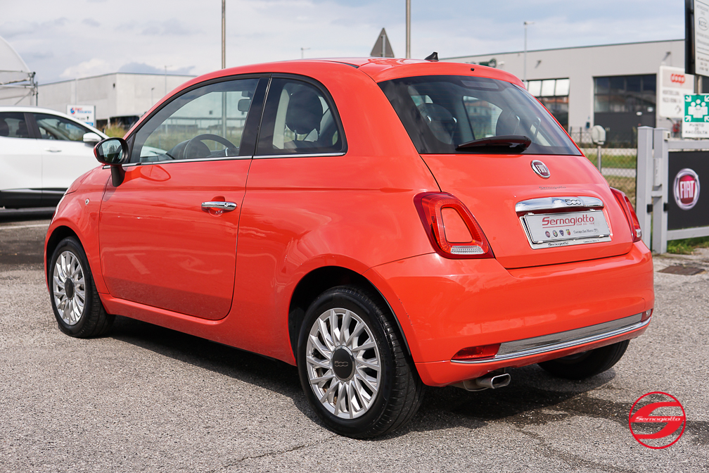 Fiat 500 1.2 69cv Lounge | Tetto apribile | Rosso Corallo