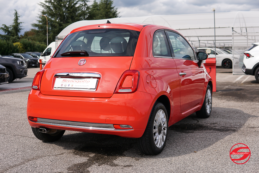 Fiat 500 1.2 69cv Lounge | Tetto apribile | Rosso Corallo